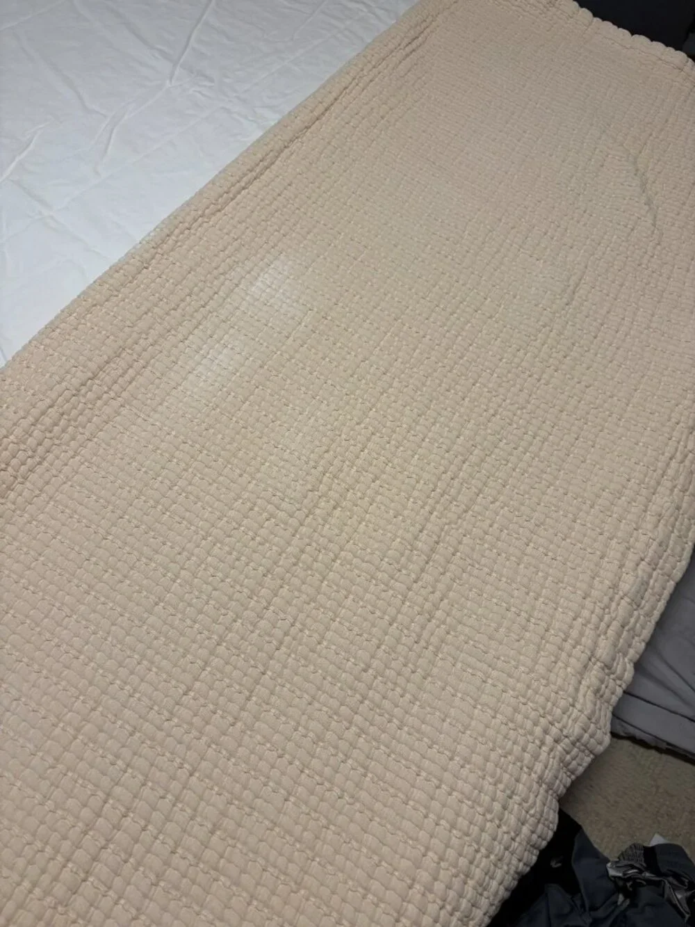 Dreamweave Waffle Throw Blanket in Beige